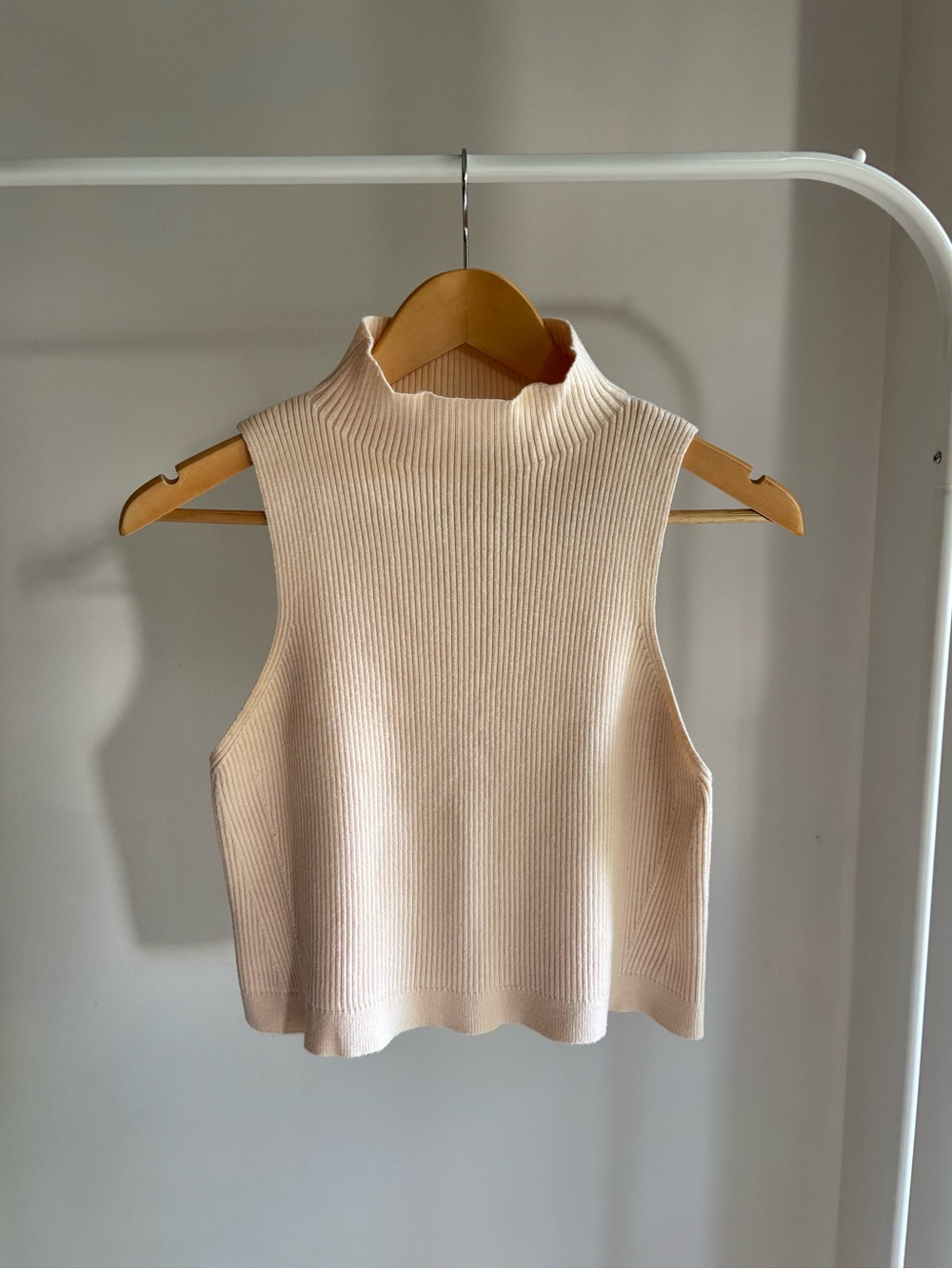 Lulus Sleeveless Ribbed Mock Neck Crop Top